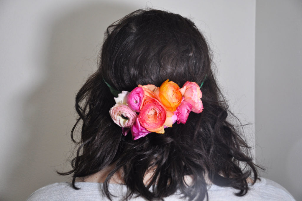 Flower crown from back
