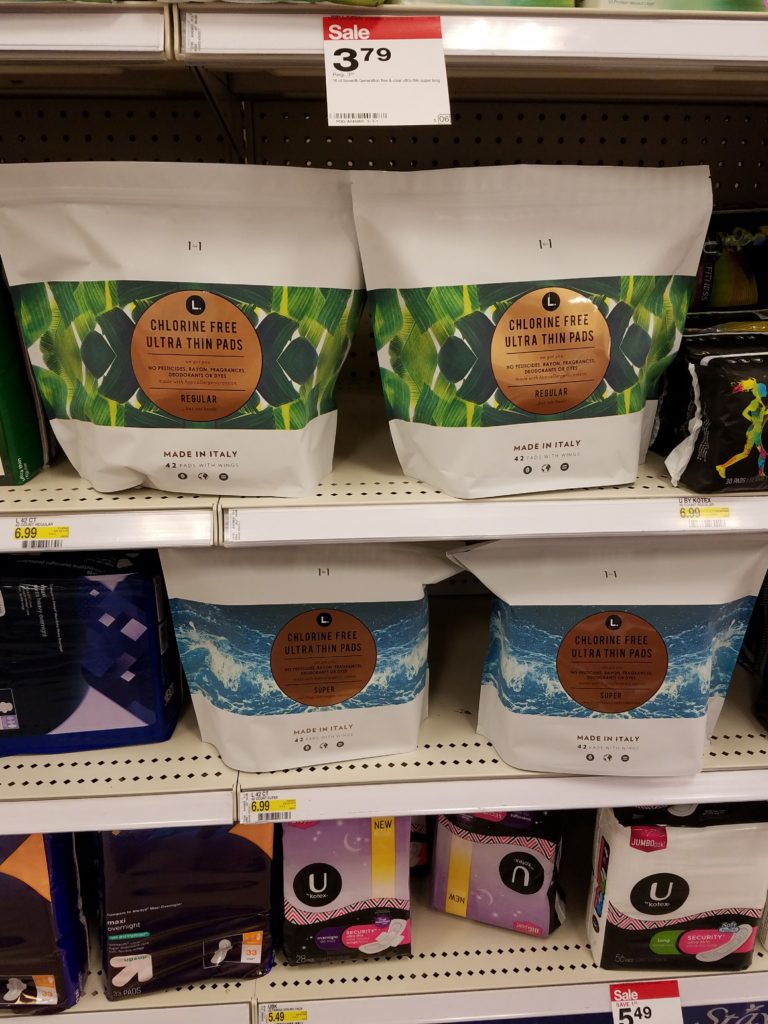 feminine hygiene products for periods at Target 